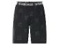 Short de nuit noir pour homme avec motif logo répété et ceinture de marque.