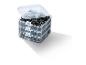 Organisateur transparent empilable avec des clips automobiles noirs.