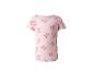 T-shirt rose à manches courtes avec imprimé nœuds pour fille.