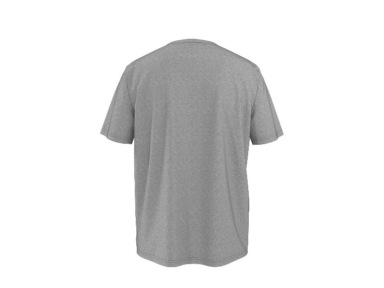 Vue arrière d'un t-shirt gris uni à manches courtes