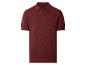 Polo tricoté à manches courtes pour homme en bordeaux.