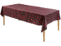 Nappe à carreaux rouges et verts, avec des fils dorés