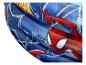 Piscine gonflable Spiderman : motifs Spiderman, design bleu et rouge.