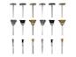 Ensemble de brosses métalliques pour outils rotatifs