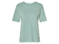 T-shirt vert clair à manches courtes.