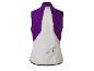 Gilet de cyclisme sans manches violet et blanc avec une poche arrière