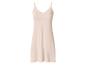 Robe nuisette beige pour femme avec bordure en dentelle