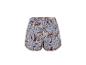 Short femme à motif cachemire bleu et marron