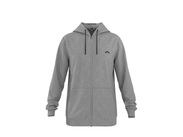 Sweat à capuche gris avec fermeture éclair