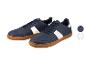 Chaussures de sport pour hommes, bleu marine avec des bandes blanches.