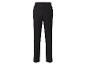 Pantalon bleu marine taille haute avec boutons dorés.