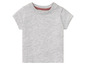 T-shirt gris à manches courtes pour bébé.