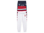 Pantalons de survêtement blancs, rouges et bleus avec imprimé d'ancre.