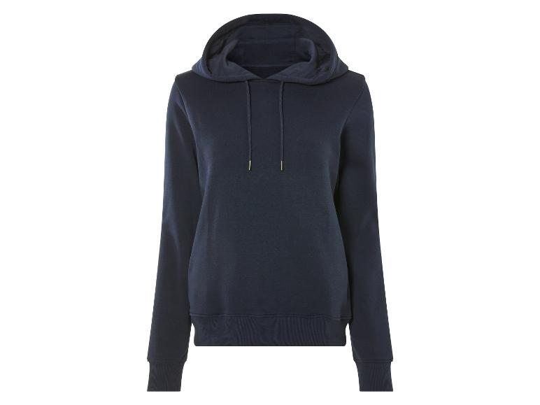 Un sweat-shirt à capuche bleu marine.