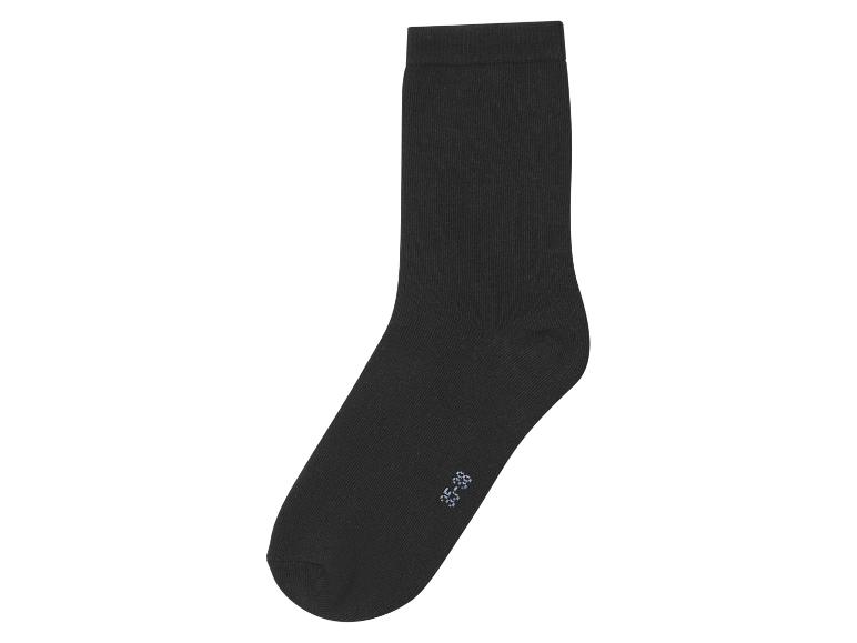 Chaussette noire côtelée avec indication de taille 35-38