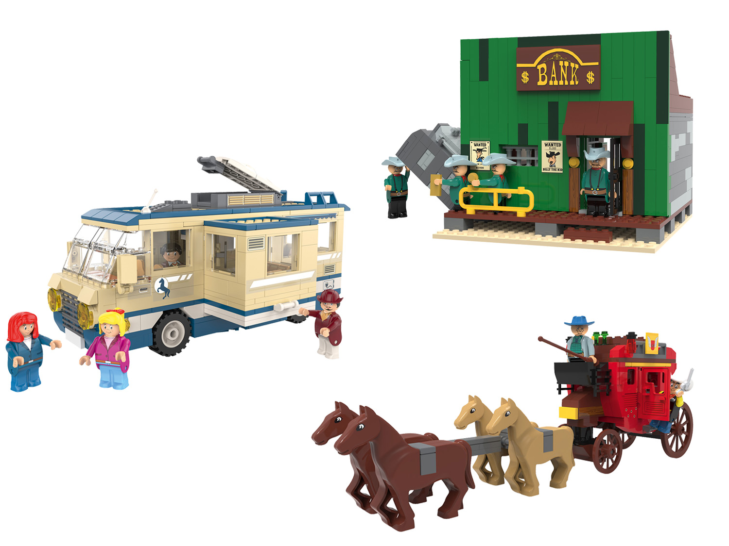 Playtive Clippys Set de jeu Bibi et Tina ou Lucky Luke