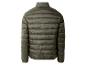 Blouson homme vert à capuche.