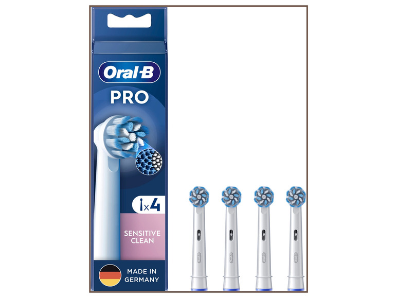 Quatre têtes de brosse à dents Oral-B Pro pour dents sensibles