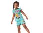 Ensemble été fille, haut et short turquoise, décor Nemo.