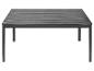 Table de jardin rectangulaire en plastique imitation bois, couleur anthracite.