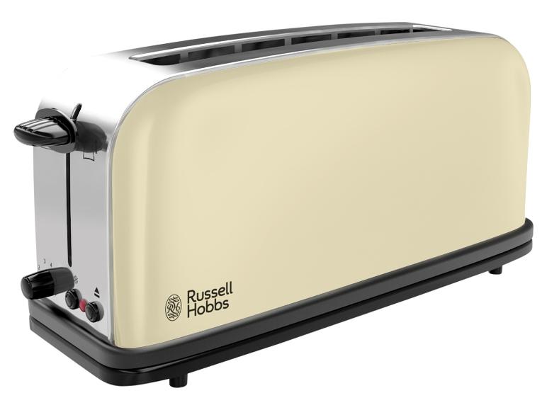 Un grille-pain couleur crème Russell Hobbs.