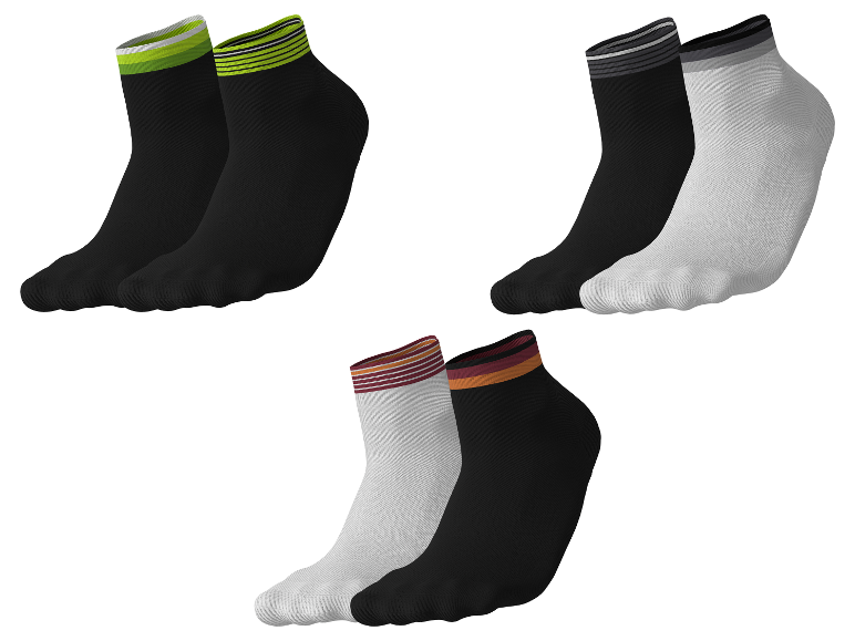 Lot de 2 paires de chaussettes de cyclisme unisexe