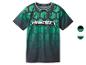 T-shirt Minecraft pour garçon, imprimé vert et gris foncé.