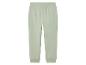 Pantalon de survêtement vert clair avec taille élastique.