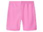 Short de sport rose pour enfants, en tissu extensible.