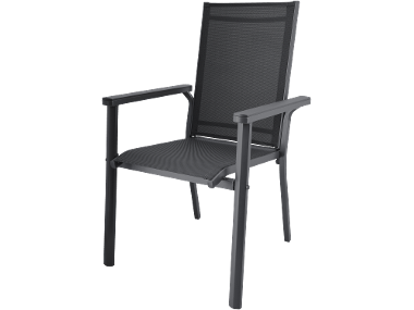 LIVARNO® Fauteuil en aluminium anthracite Houston