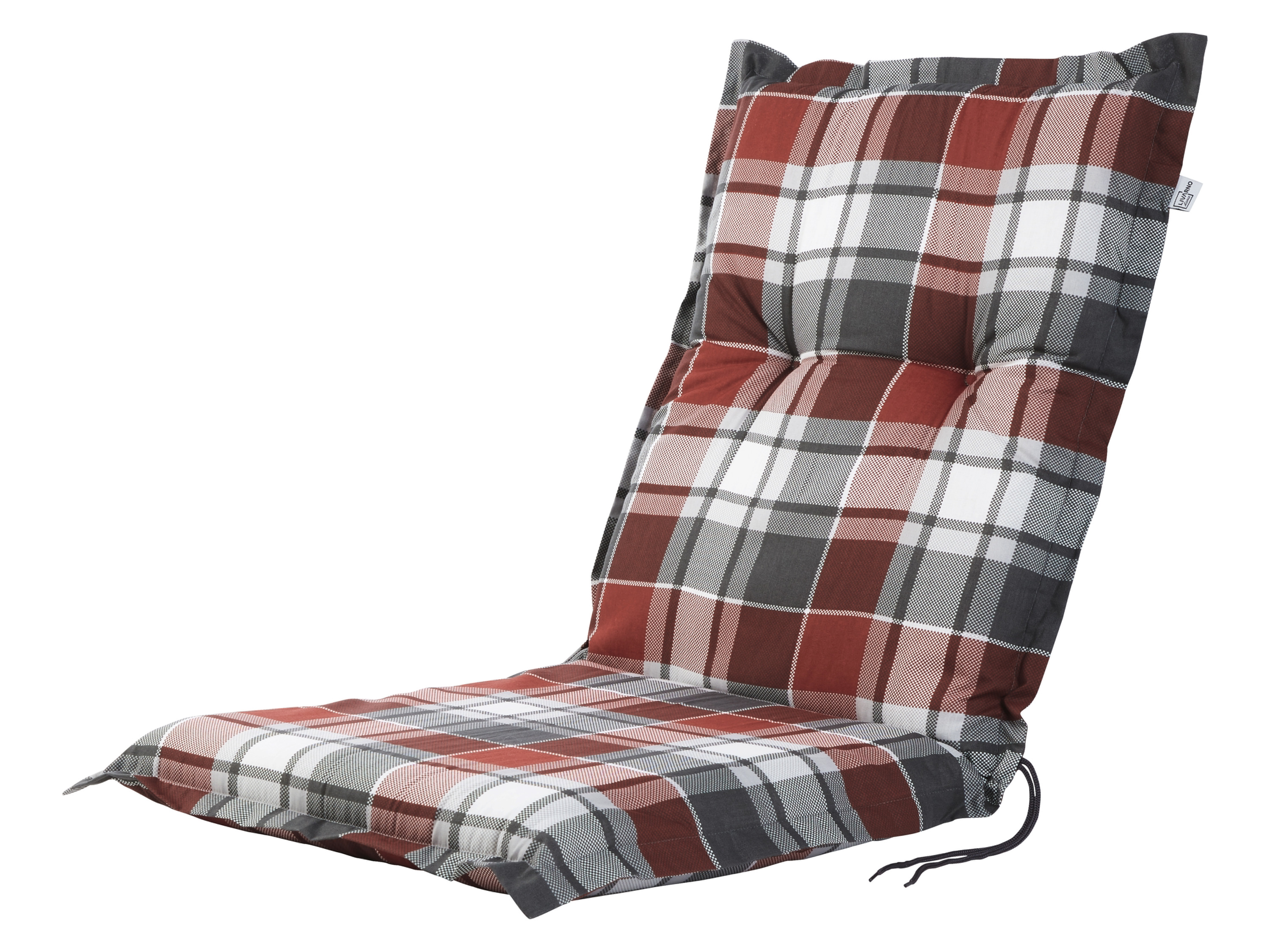LIVARNO home Coussin pour chaise de jardin Valencia / Miami (carreau/bordeaux)