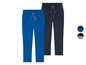 Deux paires de pantalons de survêtement bleus et gris pour garçons.