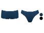 Deux paires de sous-vêtements Sloggi, une culotte et un short, en bleu foncé