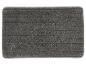 Tapis de bain rectangulaire gris foncé avec texture côtelée horizontale