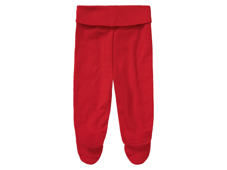 Leggings rouges pour bébé avec pieds