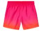 Shorts de bain rose et orange à dégradé.