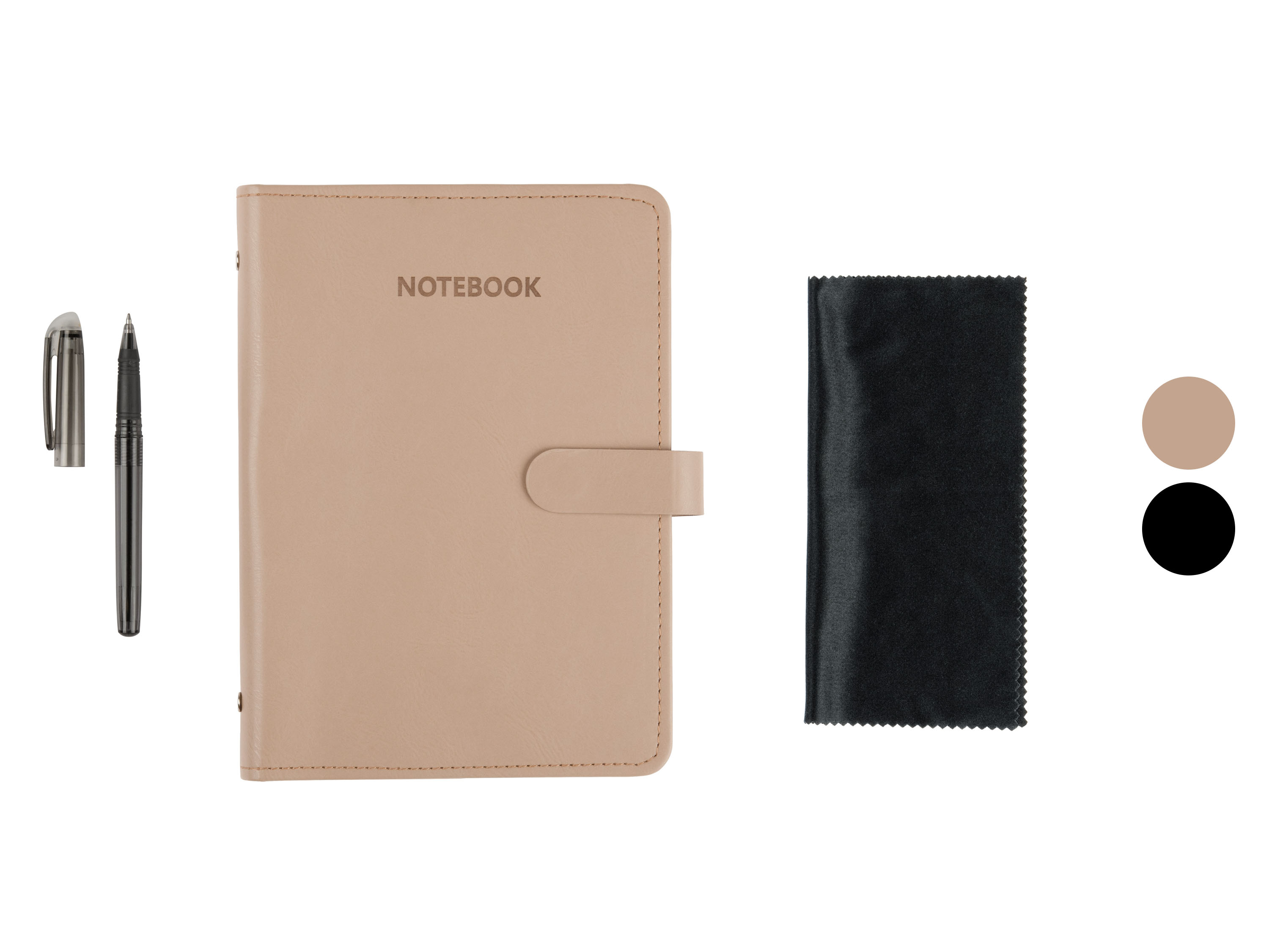 crelando® Carnet réutilisable avec stylo et chiffon en microfibre