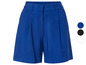 Short bleu plissé pour femme.
