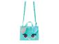 Un sac à main bleu clair avec un design adorable de chien.