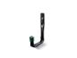 Crochet de garage noir avec embout vert pour le rangement d'outils