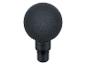 Un ballon de massage noir avec une texture.