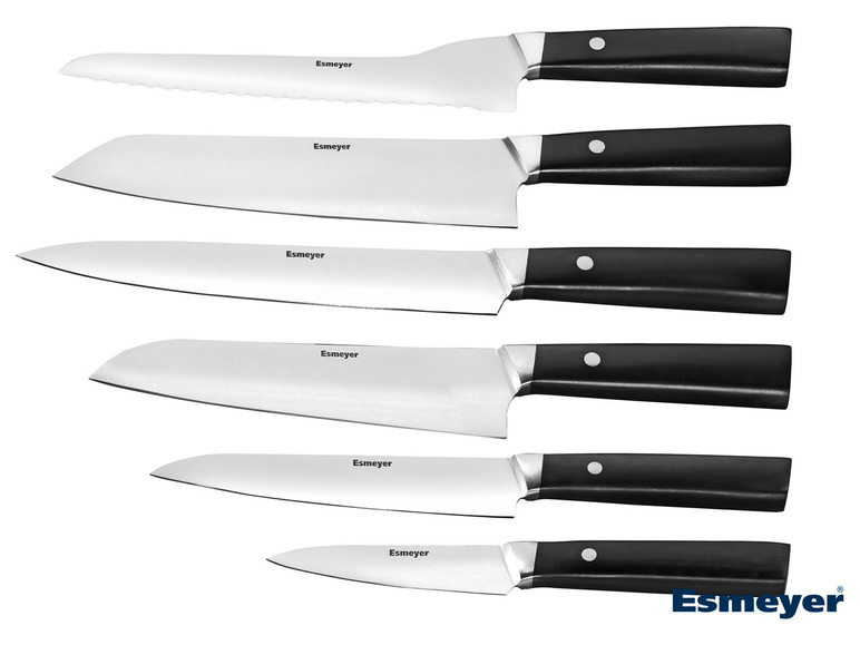 Aller en mode plein écran : Esmeyer Set de couteaux Asia 6 pièces en acier inoxydable - Image 1