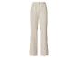 Pantalon de jogging beige pour femme avec taille élastique.