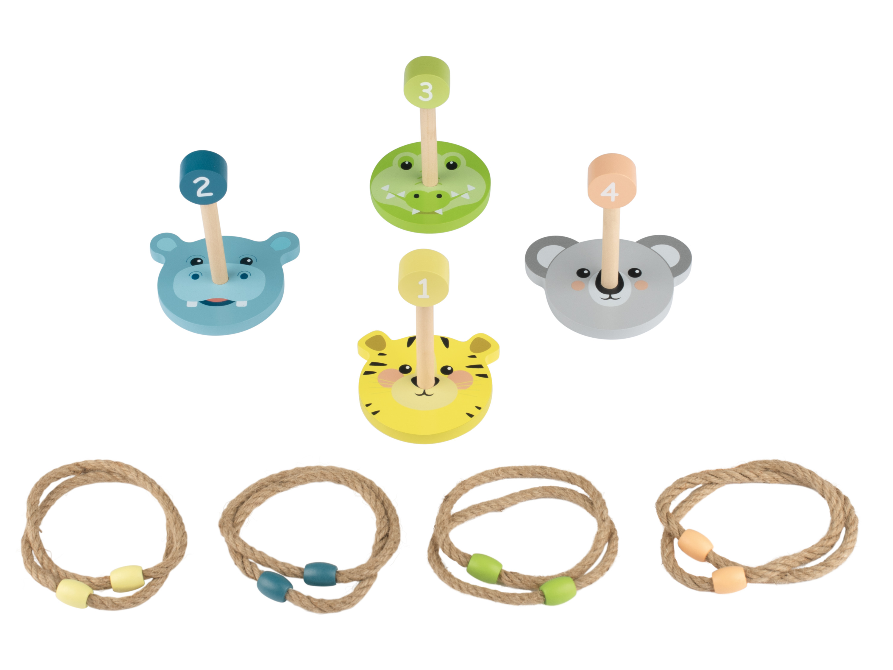 Playtive Jeux d'éveil en bois (jeu d'anneaux)