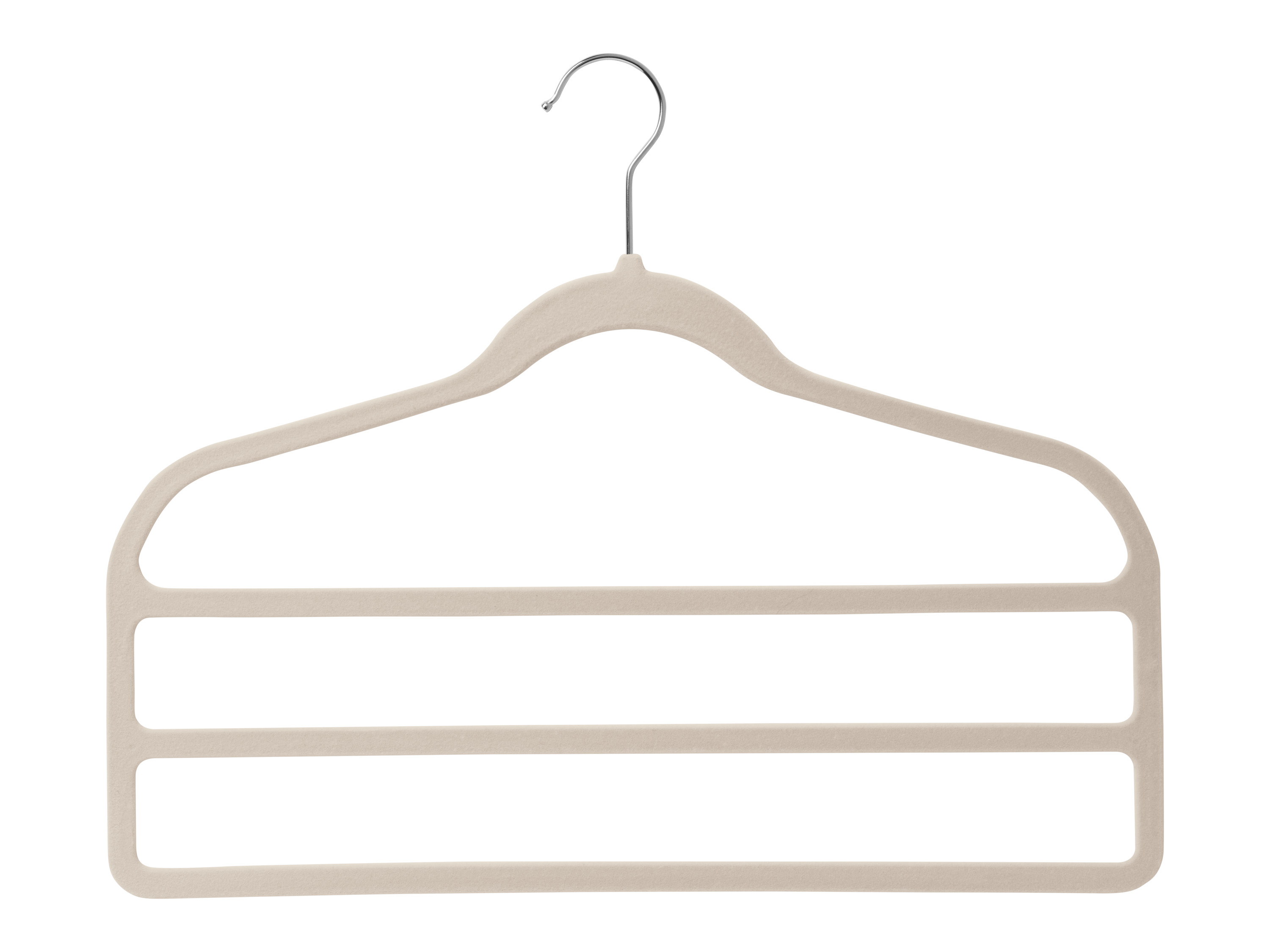 LIVARNO home Cintres textiles (Lot de 2 cintres à pantalons beiges)