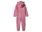 Combinaison polaire rose avec capuche licorne