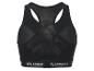Soutien-gorge de sport Crivit noir, dos nageur, maintien moyen.