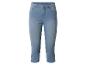 Jean capri femme bleu clair taille haute