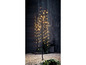 Un arbre artificiel éclairé avec des lumières suspendues pour l'extérieur.
