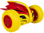 Voiture de cascade jouet rouge et jaune avec de grandes roues
